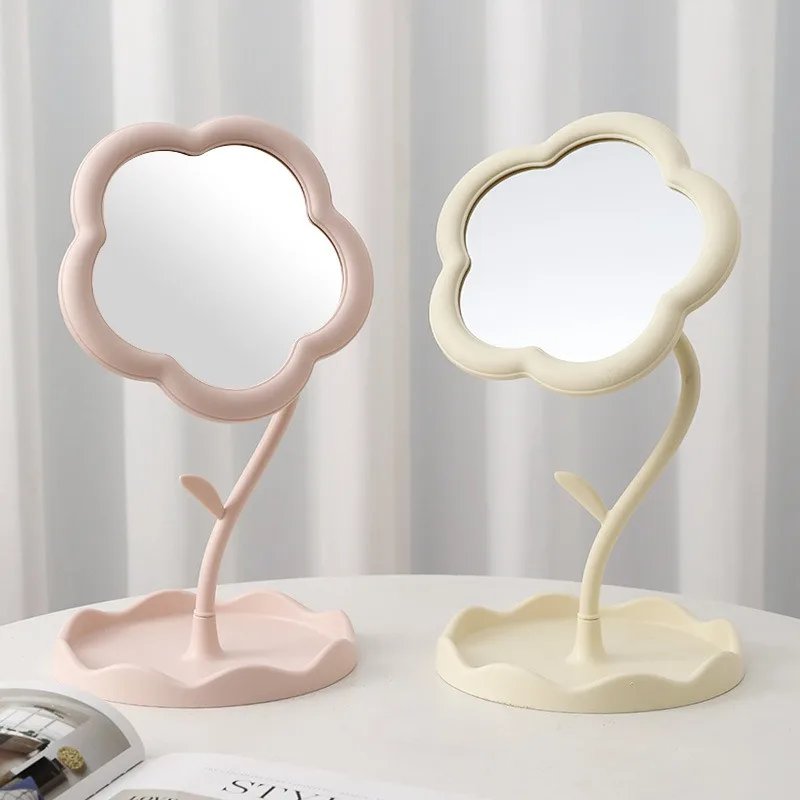 Beauty Makeup Table - Sunflower Desktop Makeup Mirror for Students