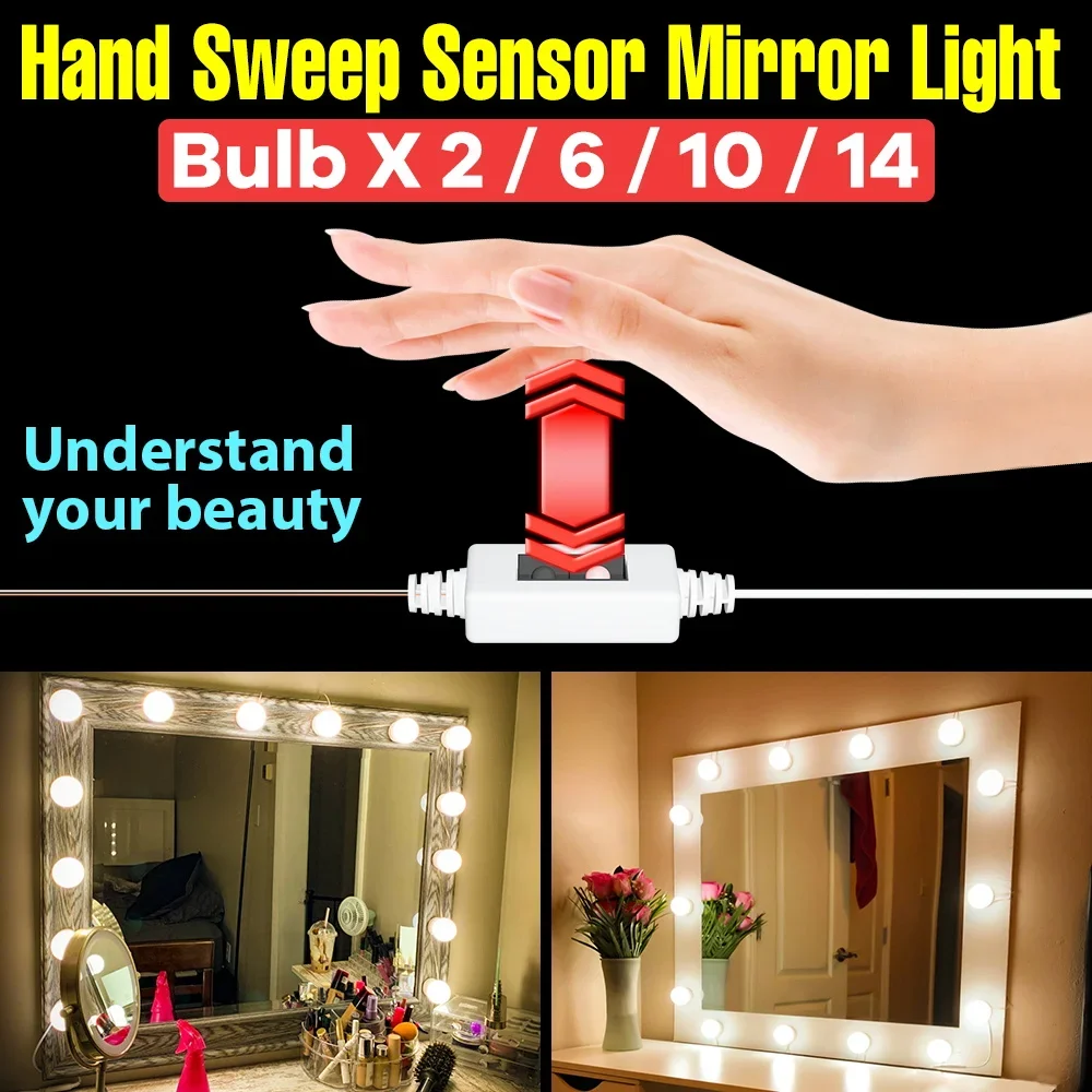 Beauty Makeup Table - Lady LED Beauty Makeup Lights USB
