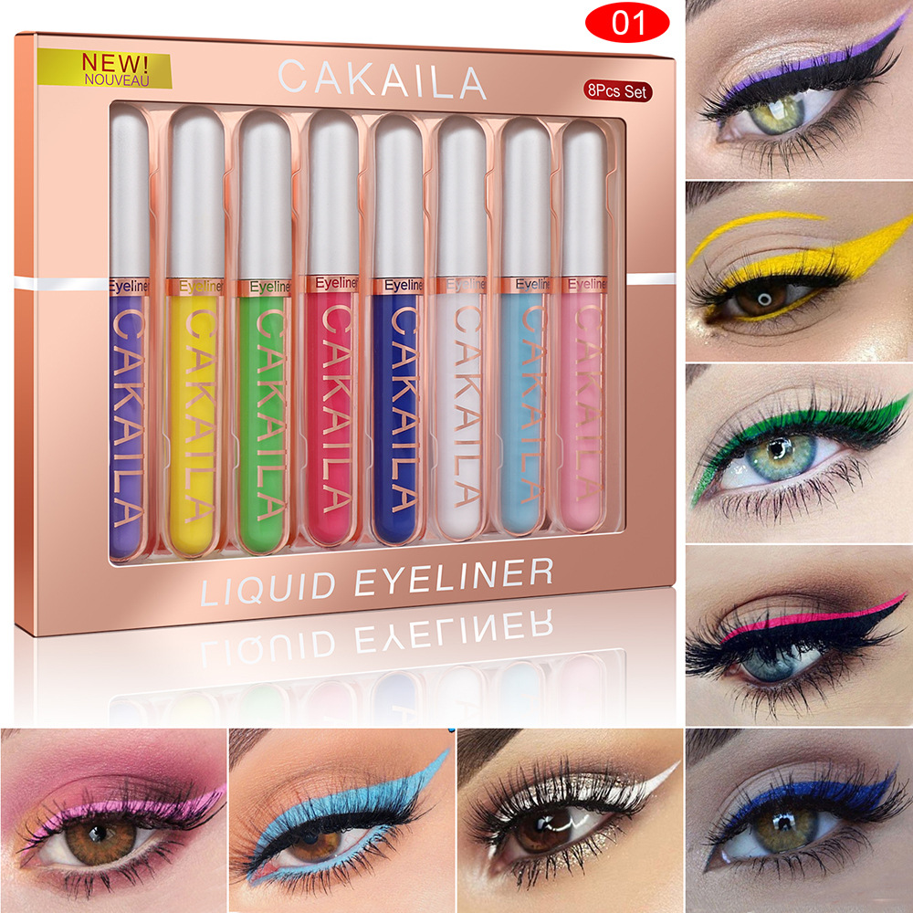 8-Color Set Waterproof Eyeline - đánh giá và giá Beauty Linasi Makeup