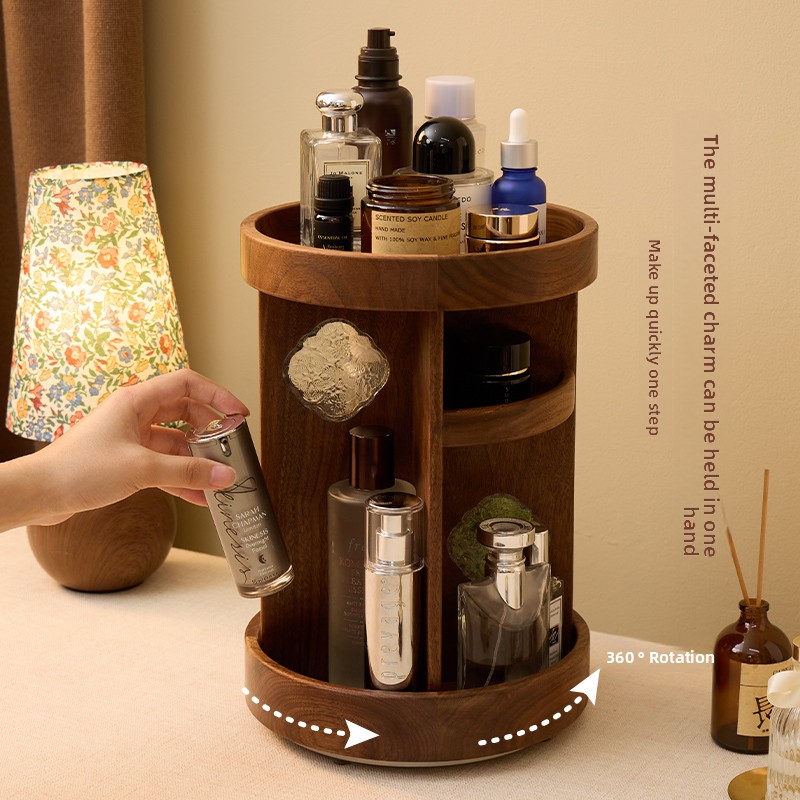 Solid Wood Rotating Makeup Org - đánh giá và giá Beauty Makeup Table