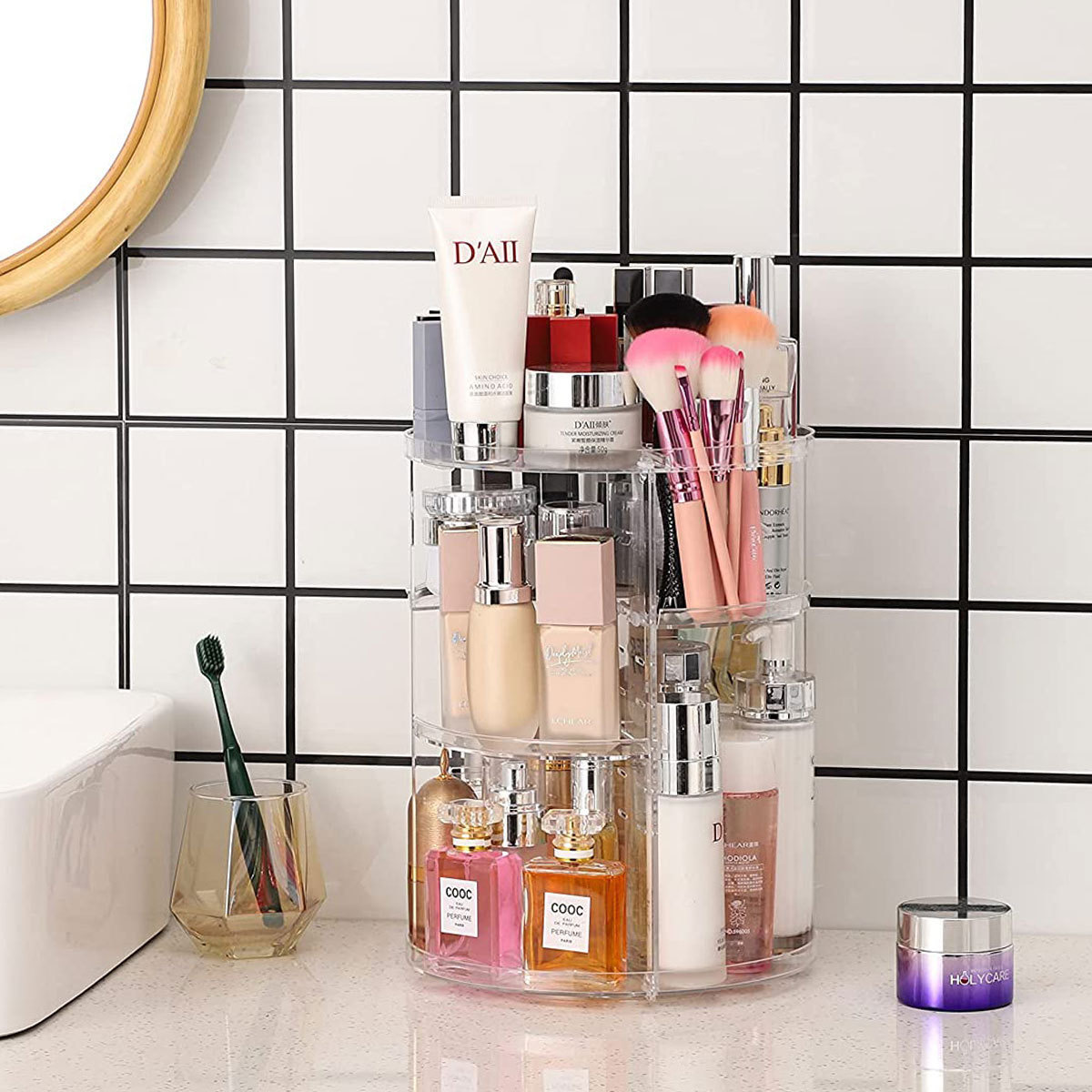 360-Degree Rotating Cosmetic S - đánh giá và giá Beauty Makeup Table