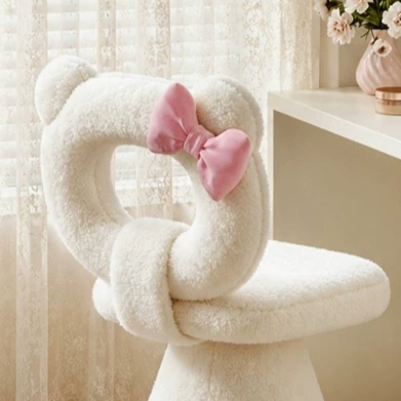 Bow Dressing Vanity Stool Pink - đánh giá và giá Beauty With Makeup