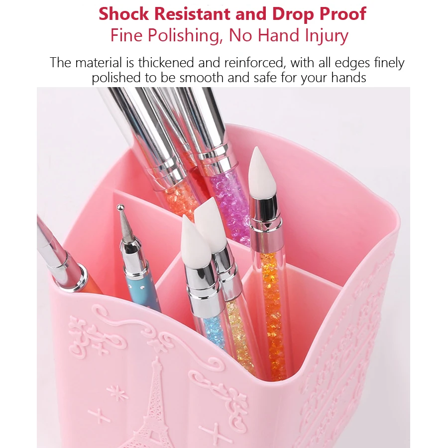4-Compartment Nail Art Brush H - đánh giá và giá Beauty Makeup Box