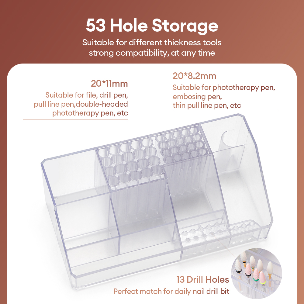 Acrylic Storage Rack Nail Art  - đánh giá và giá Beauty Makeup Box