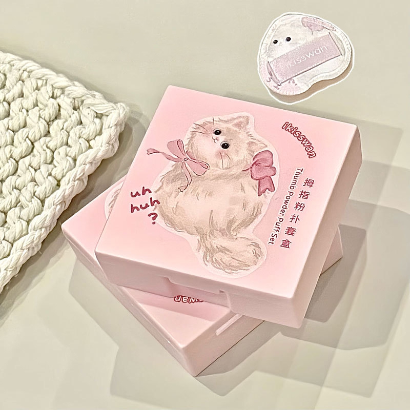 5Pcs Cute Mini Finger Puff Set - đánh giá và giá Beauty Makeup Box Set