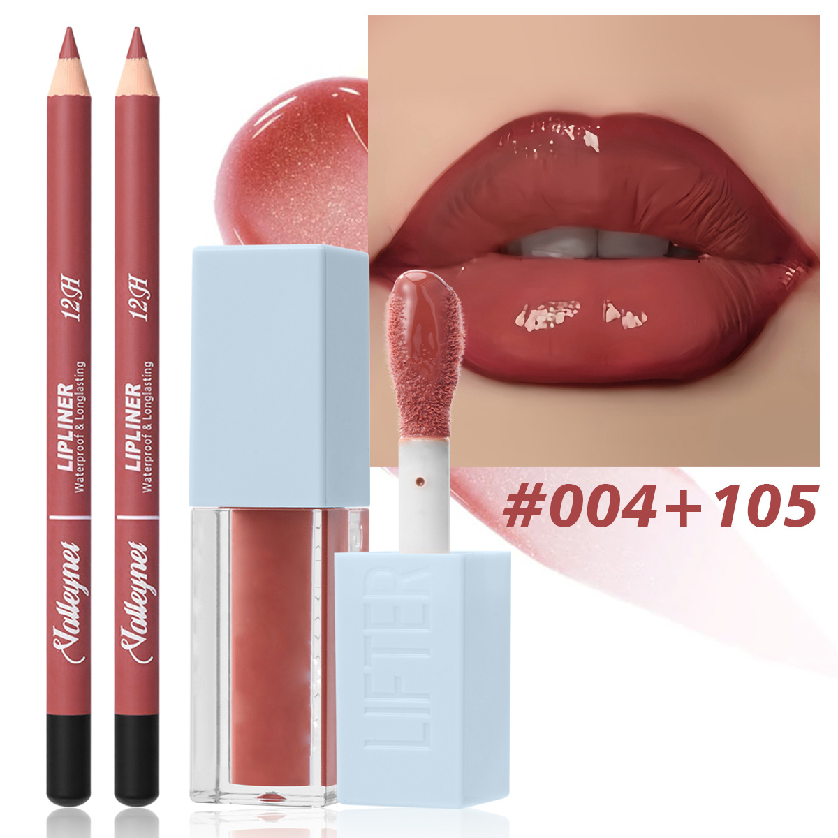 2Pcs/Set Lipliner + Lip Oil Ma - đánh giá và giá Beauty Linasi Makeup