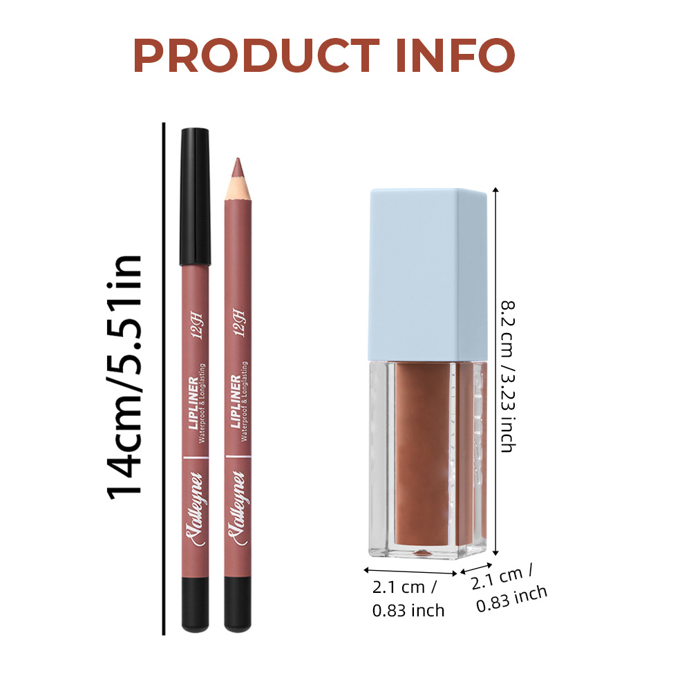 2Pcs/Set Lipliner + Lip Oil Ma - đánh giá và giá Beauty Linasi Makeup