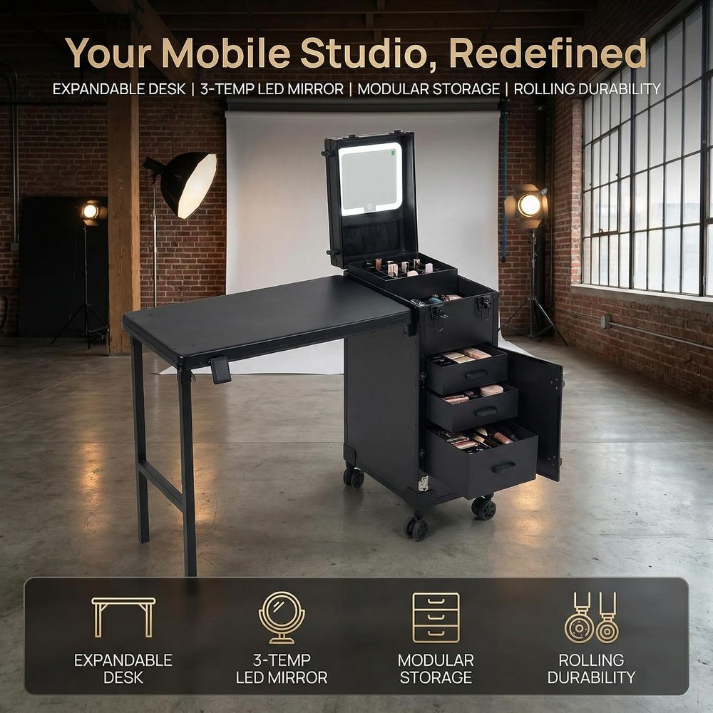 Portable Nail Art Table with S - đánh giá và giá Beauty Makeup Table
