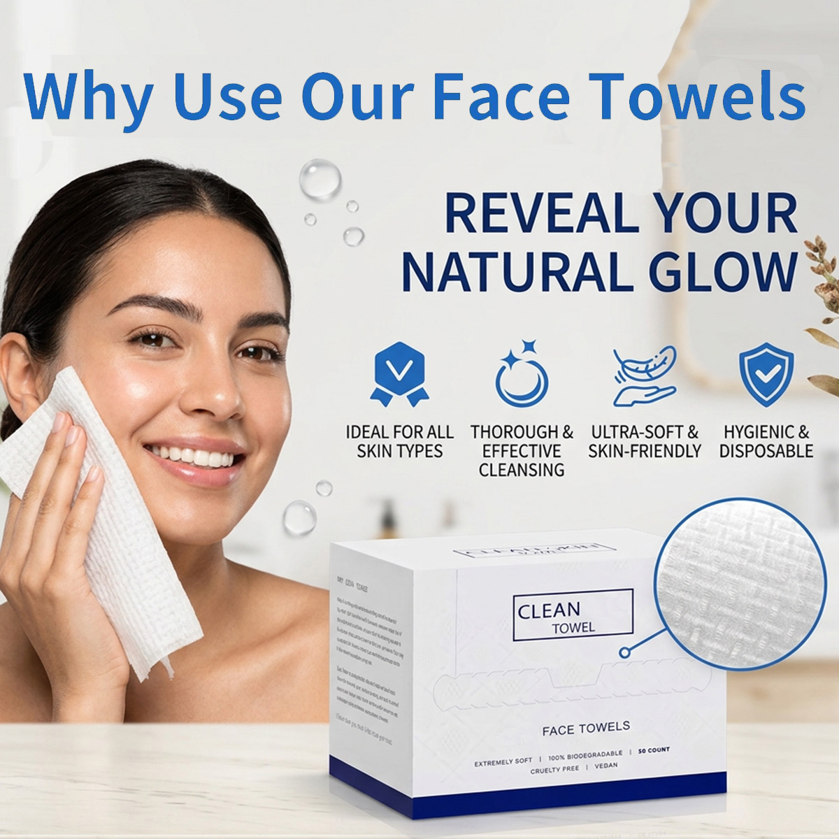 50Pcs/Box Disposable Face Towe - đánh giá và giá Beauty Makeup Box