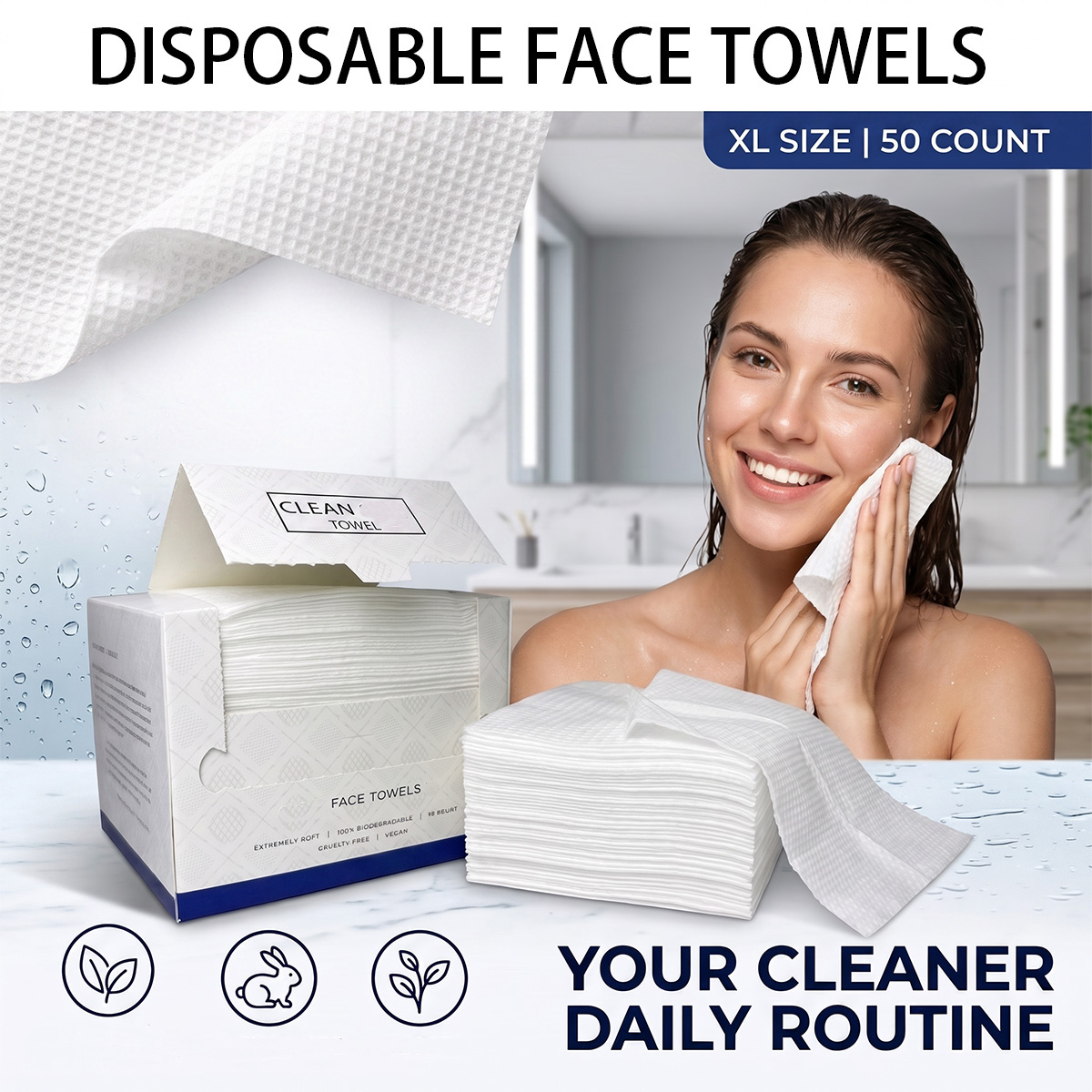 50Pcs/Box Disposable Face Towe - đánh giá và giá Beauty Makeup Box