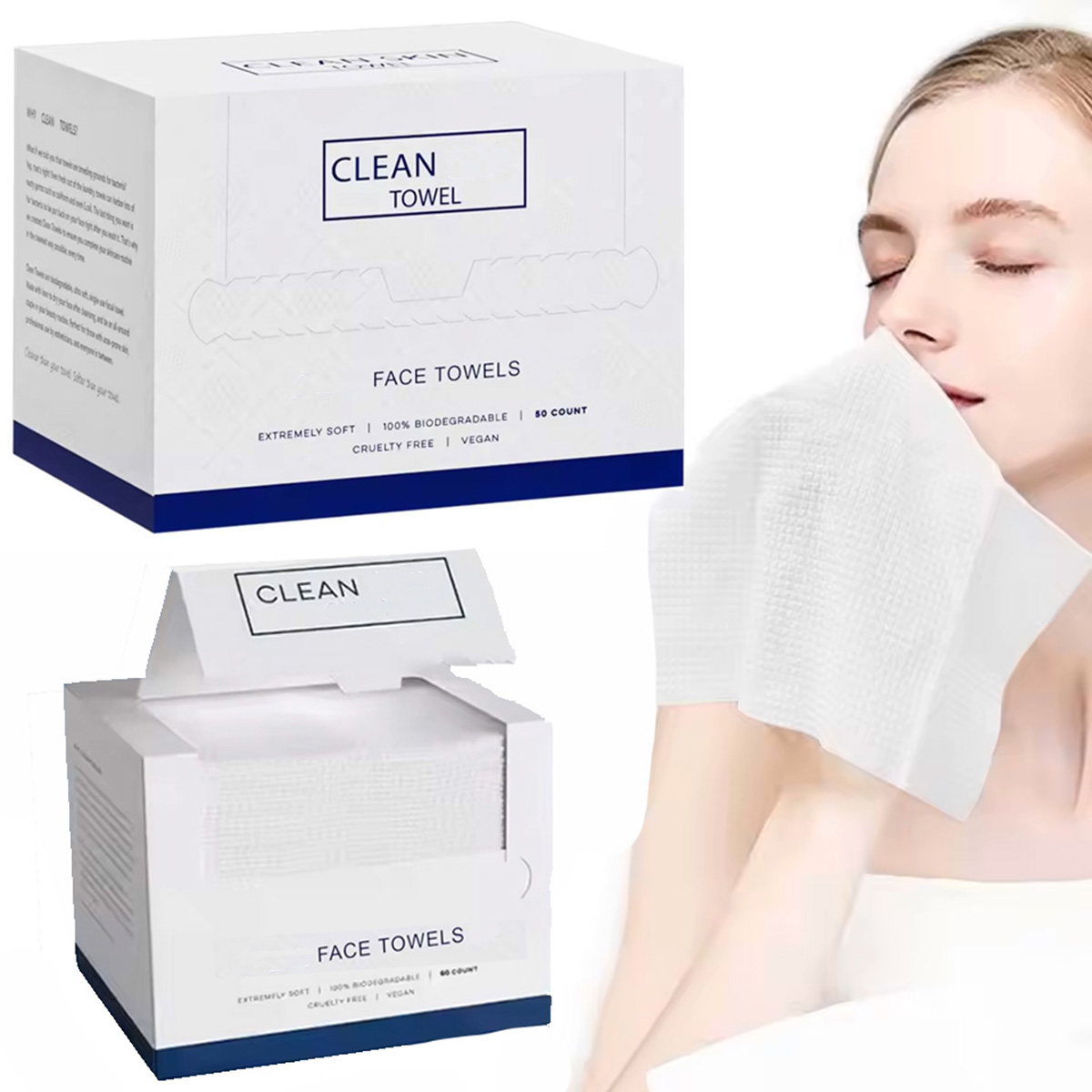 50Pcs/Box Disposable Face Towe - đánh giá và giá Beauty Makeup Box