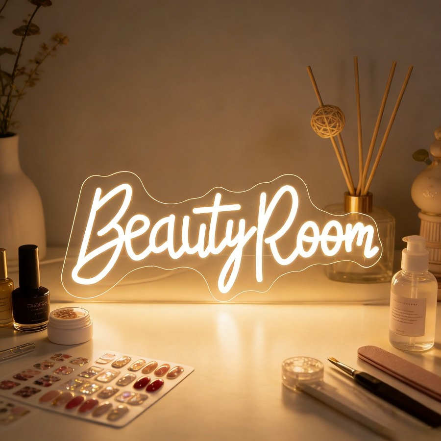 Beauty Room Neon Sign LED Marq - đánh giá và giá Beauty Makeup Table