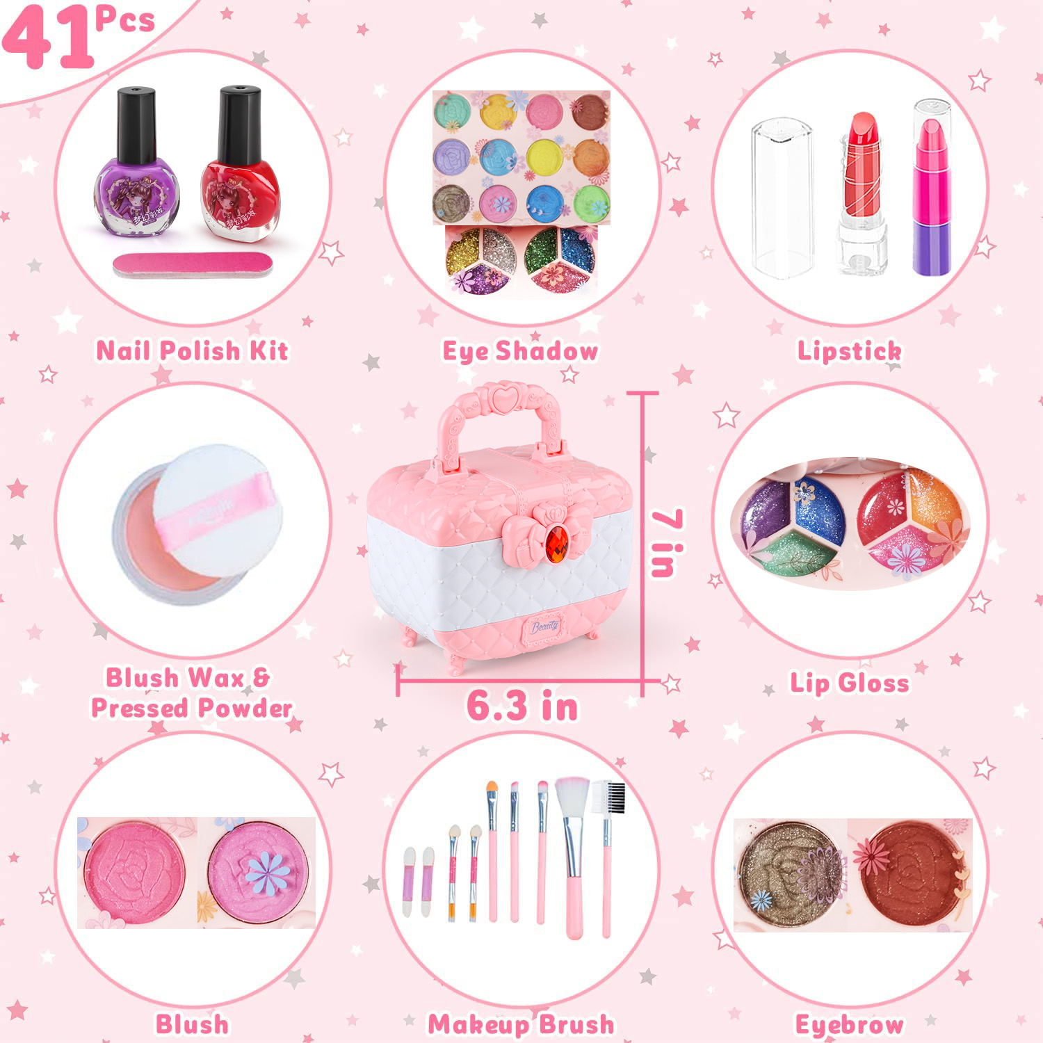 Kids Makeup Toy Kit for Girls, - đánh giá và giá Beauty Makeup Usa