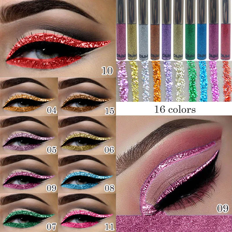 16 Colors Diamond Liquid Eyeli - đánh giá và giá Beauty Linasi Makeup